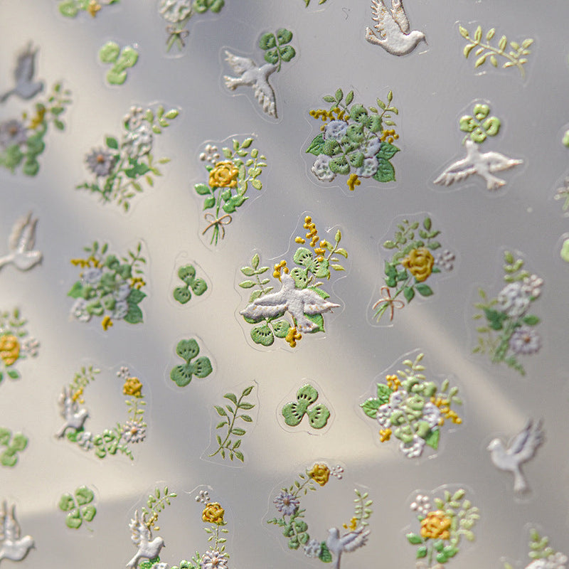Hello Claws | Spring Flower And Bird Nail Deco Sticker