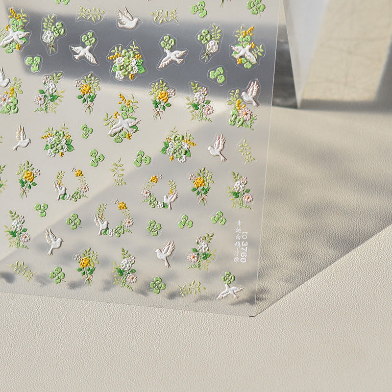 Hello Claws | Spring Flower And Bird Nail Deco Sticker