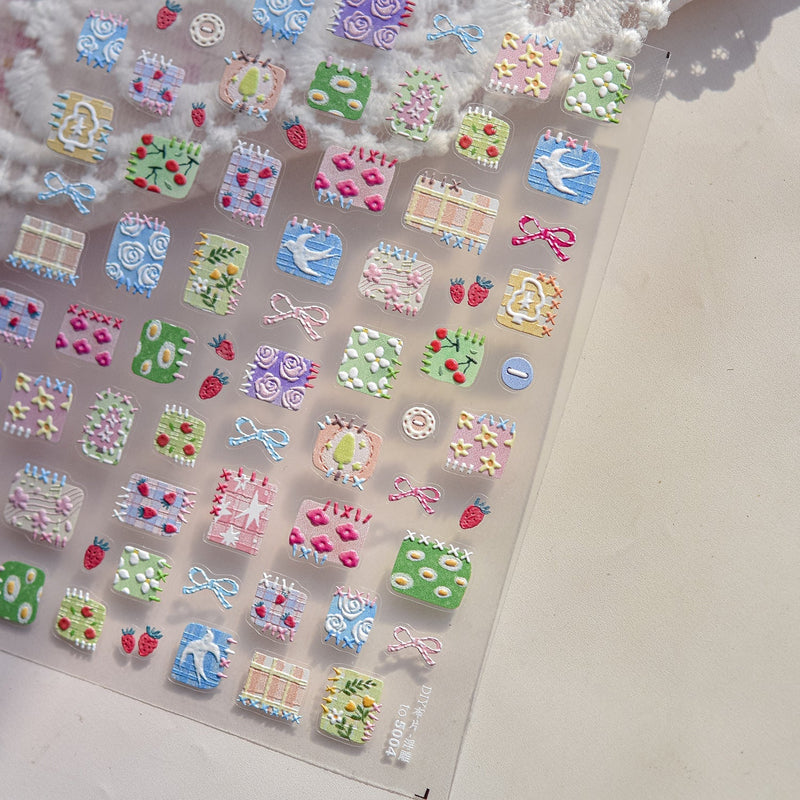 Hello Claws | Spring Patchwork Nail Deco Sticker