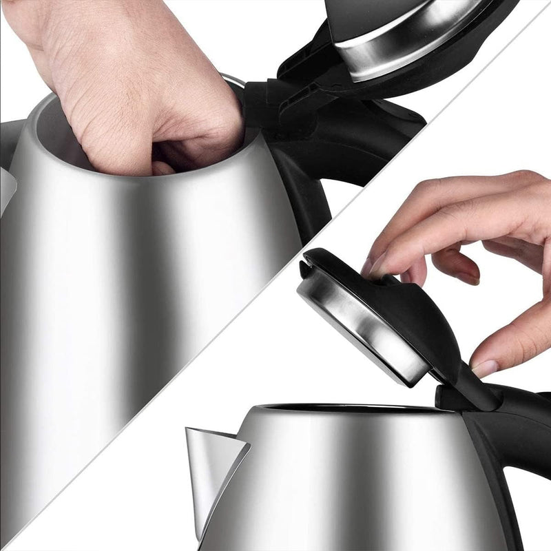 1.8L Electric Kettle 1500W Stainless Steel Cordless Jug Auto Shut-Off Overheat Protection