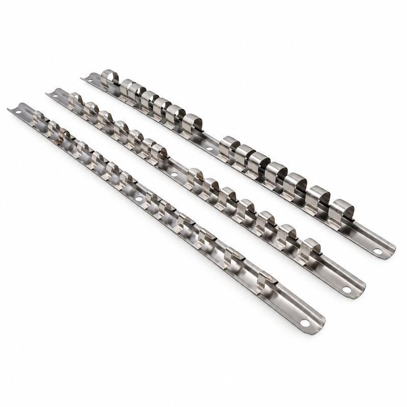 6pc Socket Rail Set 1/2" 3/8" 1/4" Storage Holder Grip Organiser Tool Storage (Copy)