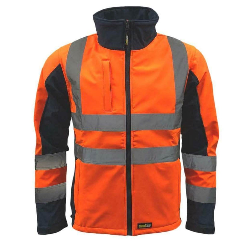Standsafe HV018 Hi-Vis Work Softshell Jacket Bundle Inc Logo - 10 Items