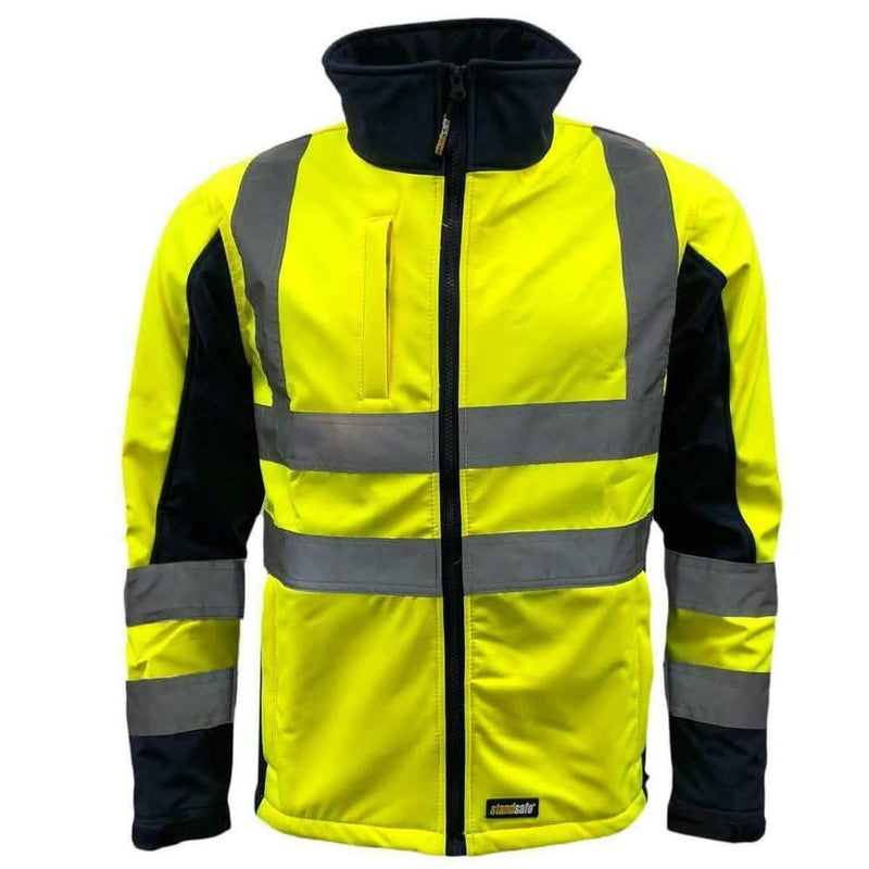 Standsafe HV018 Hi-Vis Work Softshell Jacket Bundle Inc Logo - 10 Items