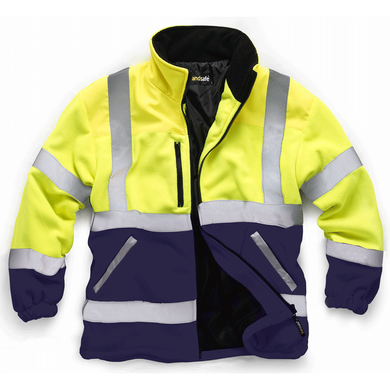 Standsafe HV038 Hi-Vis Two Tone Fleece Jacket Various Colours