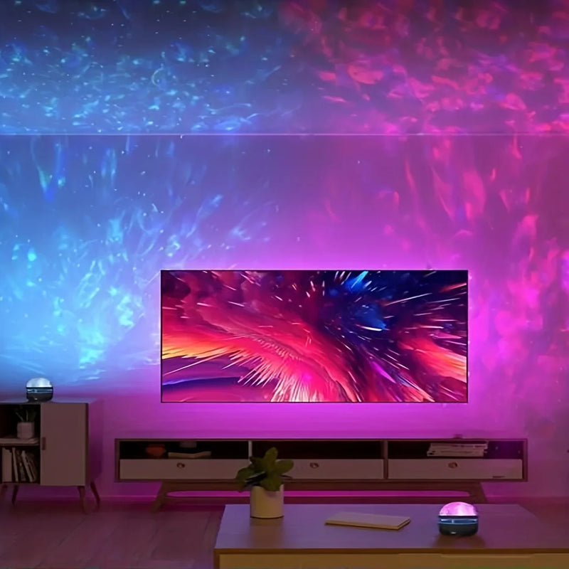 Star Galaxy Projector Night Light - Ocean Wave Bedroom Ceiling Lamp Room Decoration