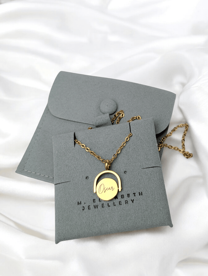 Custom Engraved Spinner Necklace