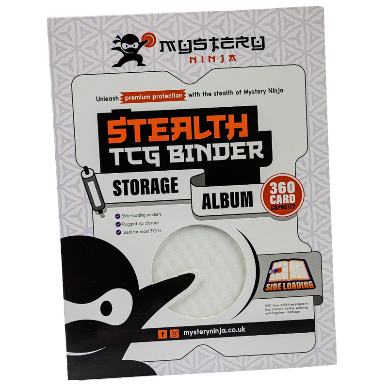 Mystery Ninja - Stealth TCG Binder Storage Album - White Textured
