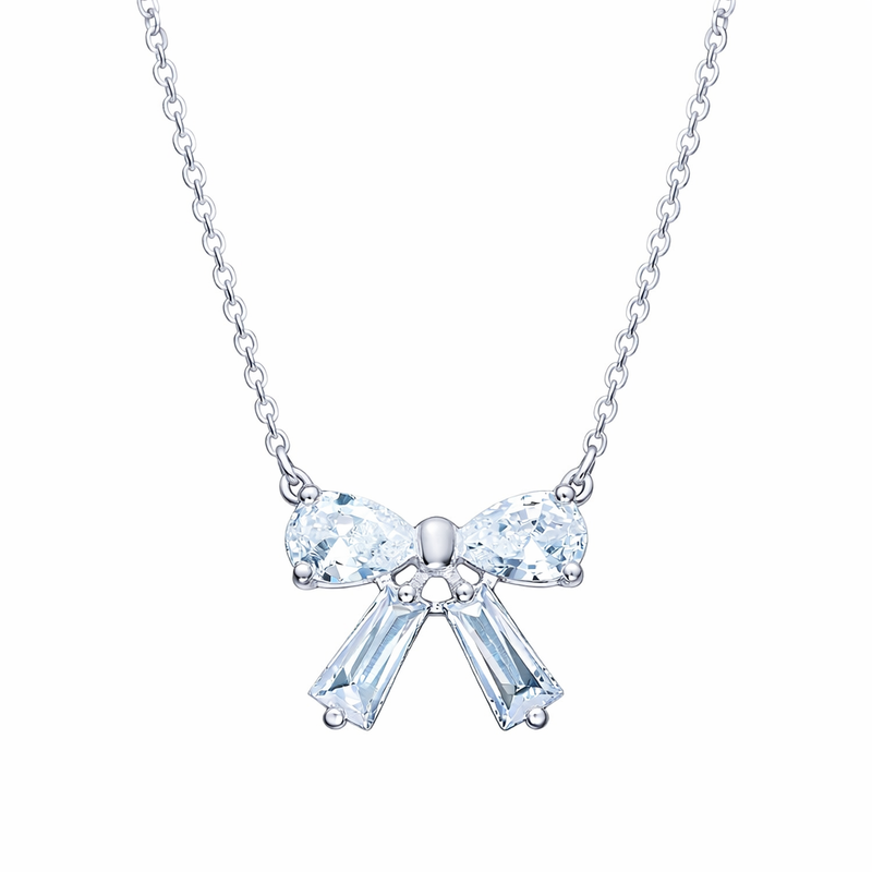 Cubic Zirconia Bow Necklace