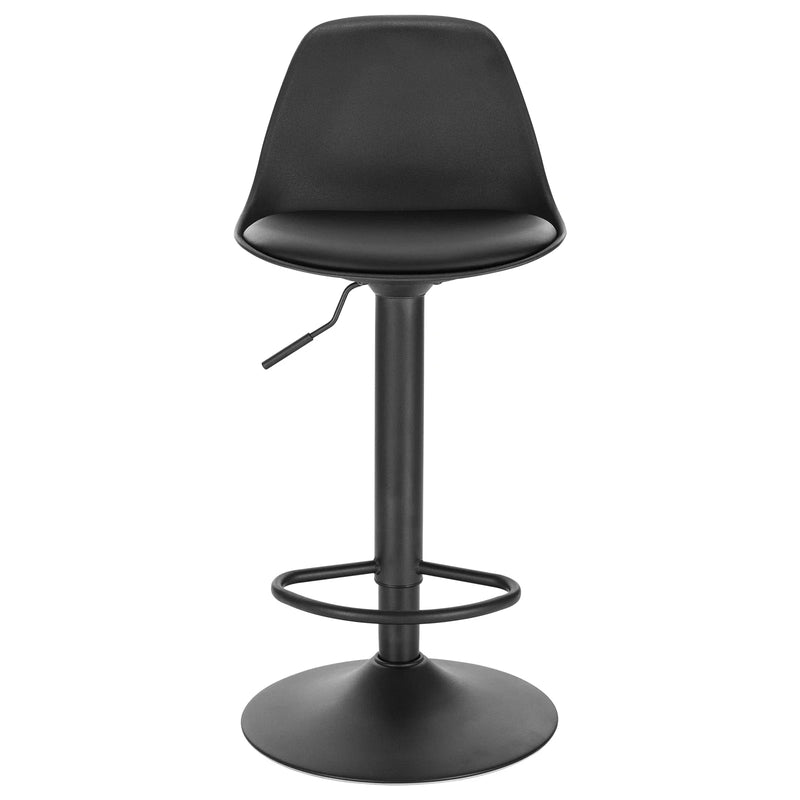 Height Adjustable Bar Stool - Faux Leather/Velvet Bar Chair Backrest Swivel High