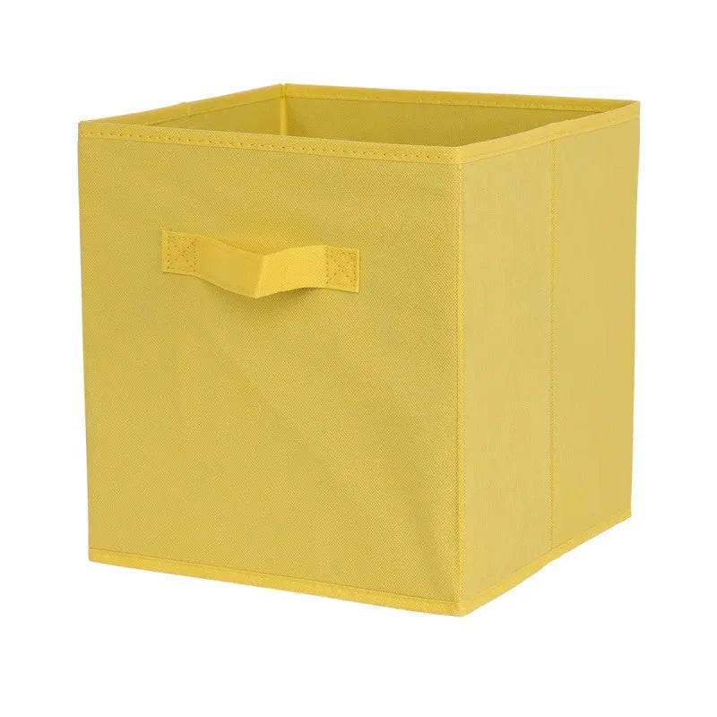 Foldable Non-Woven Storage Cube Organiser for Shelves & Wardrobes with Handles