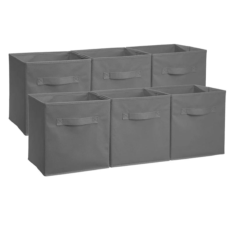 Foldable Non-Woven Storage Cube Organiser for Shelves & Wardrobes with Handles