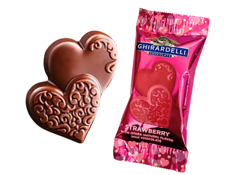 Ghirardelli Strawberry Milk Chocolate Duo Hearts