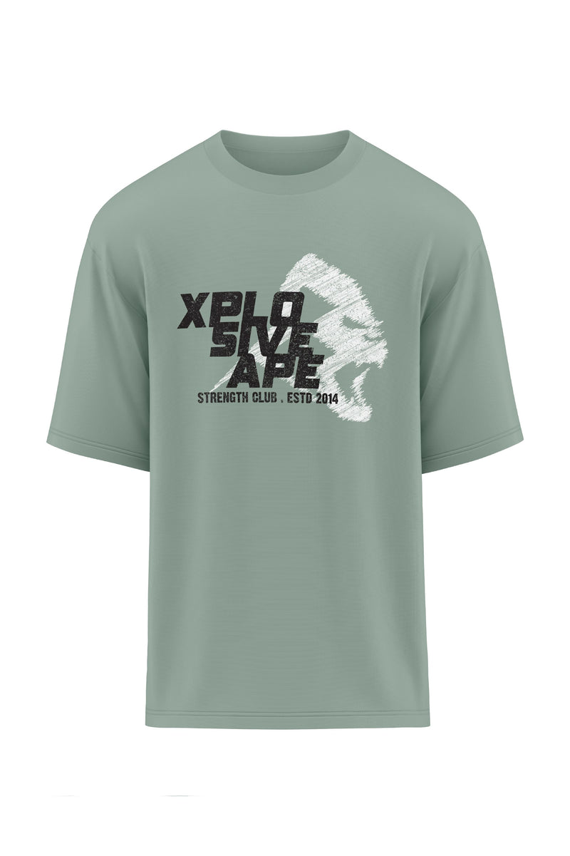 XAPE Strength Club Oversized Tee - Sage