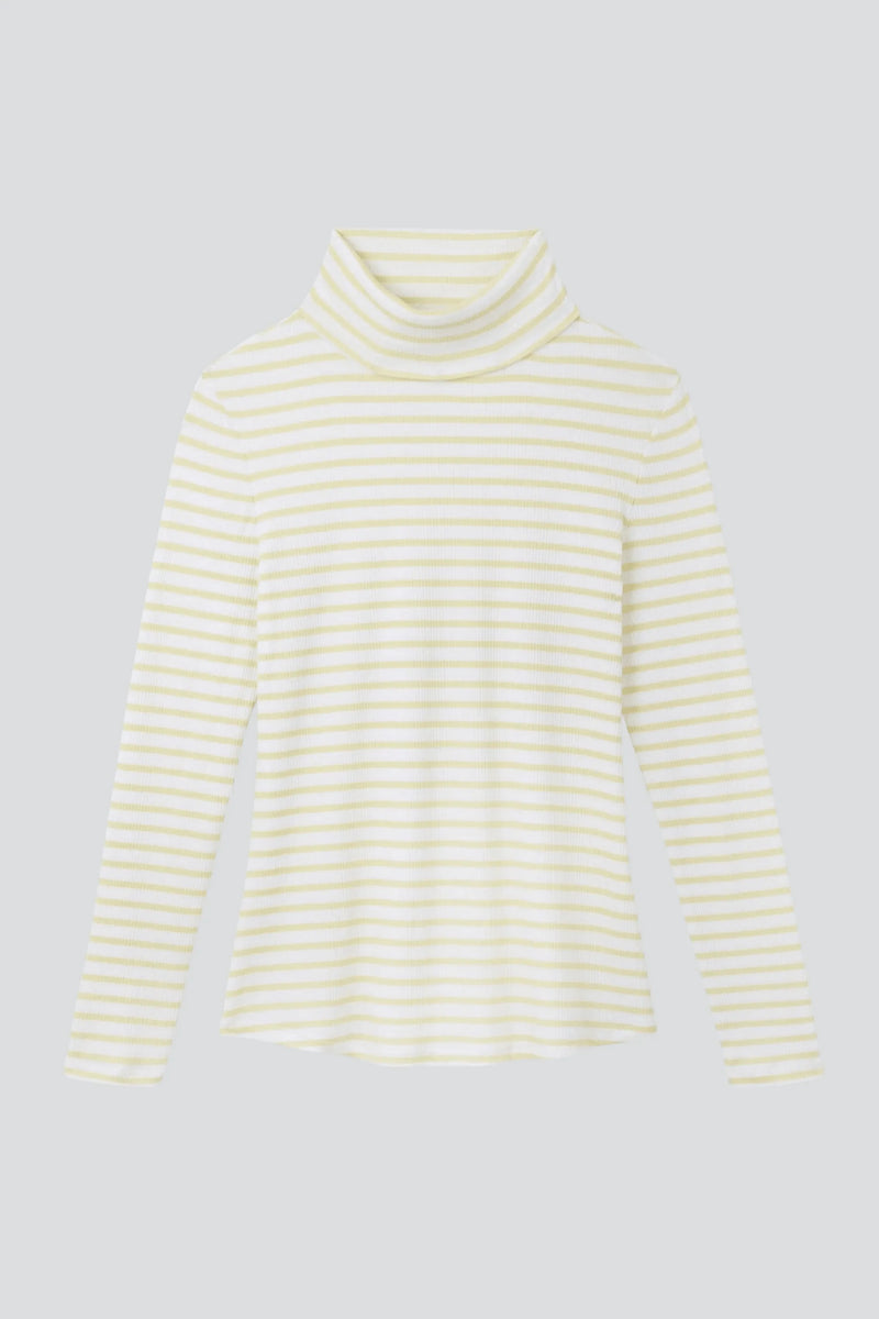 Striped Cotton Roll Neck