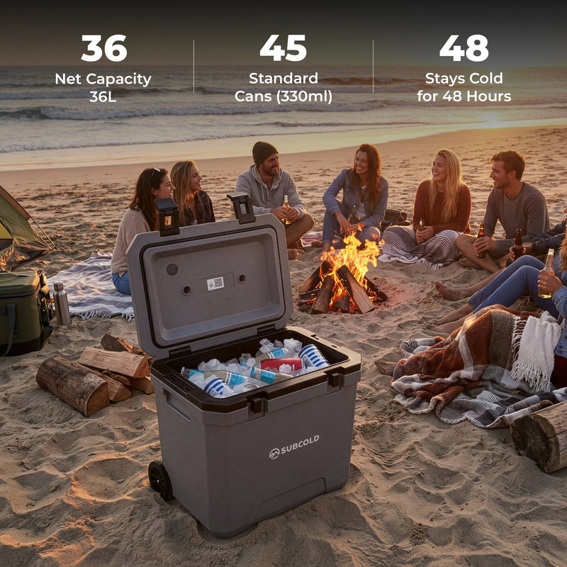 Subcold Master38 Heavy-Duty Wheeled Cool Box | 36L (38QT, 48hr Ice Retention)