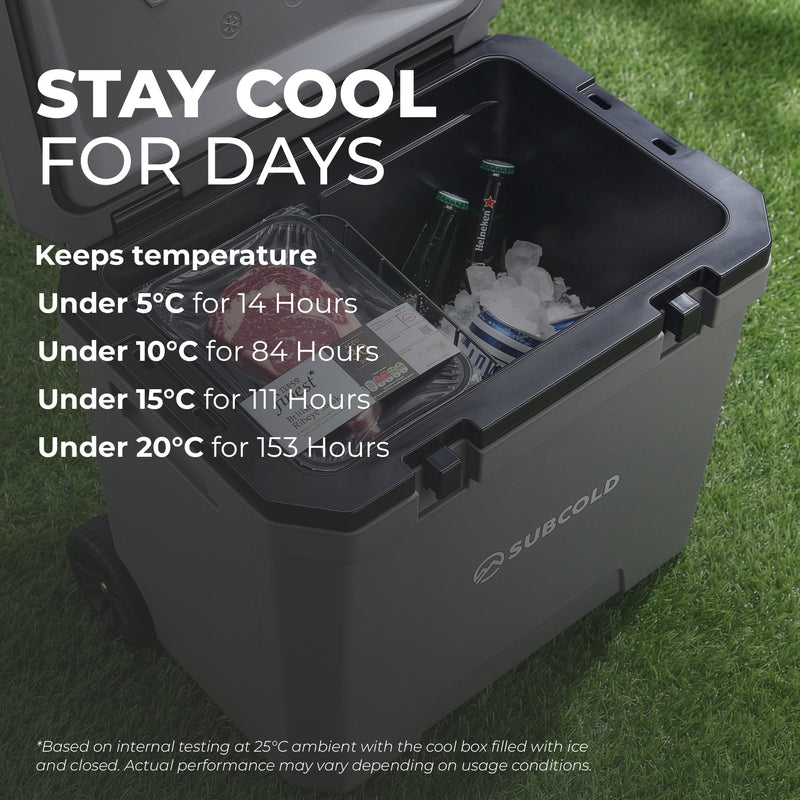 Subcold Master38 Heavy-Duty Wheeled Cool Box | 36L (38QT, 48hr Ice Retention)