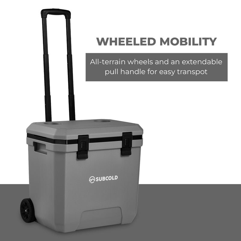 Subcold Master38 Heavy-Duty Wheeled Cool Box | 36L (38QT, 48hr Ice Retention)