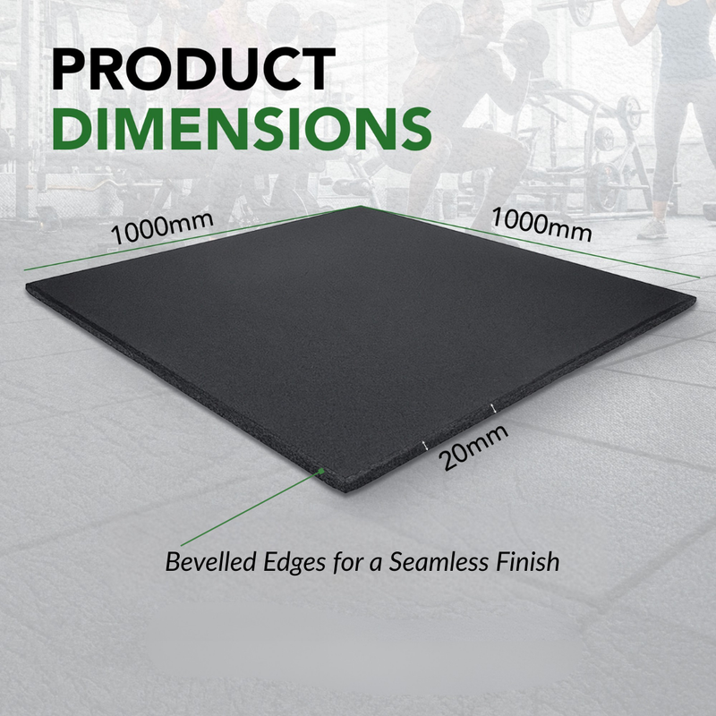 20mm Rubber PRO Gym Flooring | Heavy-Duty, Smooth Top Surface  – UK’s Highest Rated