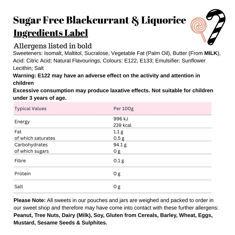 Sugar Free Blackcurrant & Liquorice