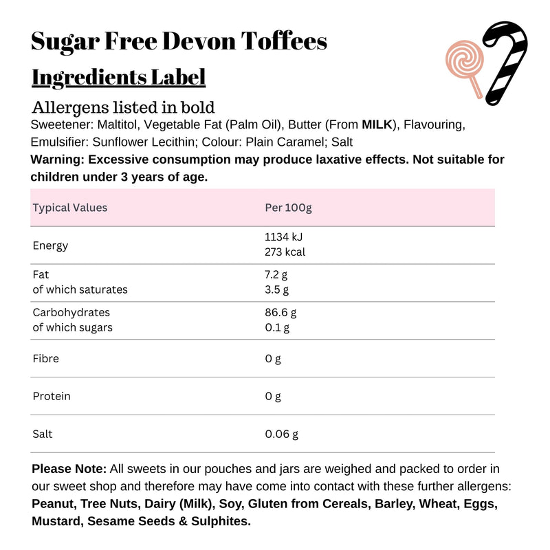 Sugar Free Devon Toffees