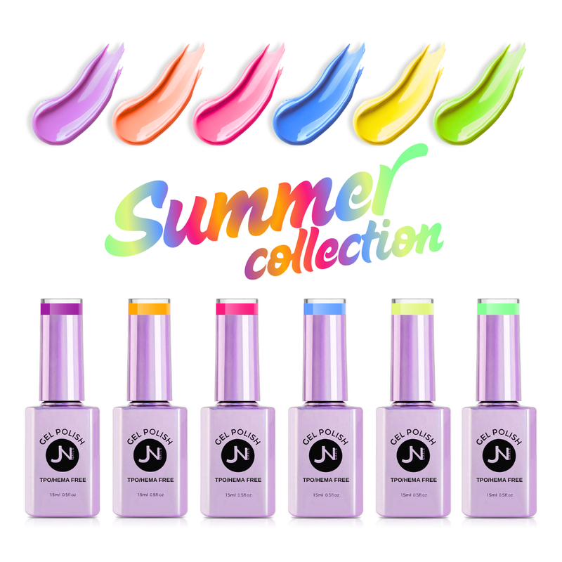 SUMMER Collection of 6 - hema free Gel Polish