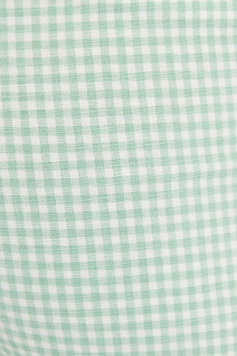 Louche Dora Summer Gingham Shorts In Mint