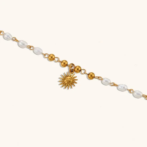 Sunburst Pearl Necklace