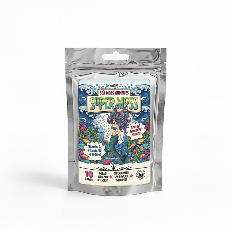 SuperMoss Sea Moss Gummies | Apple Flavour | 10 Gummies | Sea-Powered Energy, Immunity & Vitality