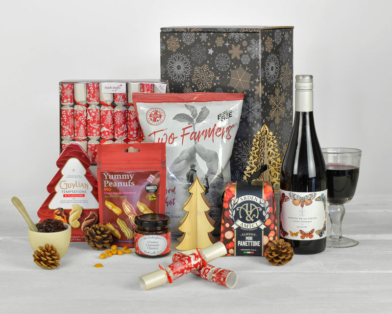 Sustainable Christmas Gift Box with Wine