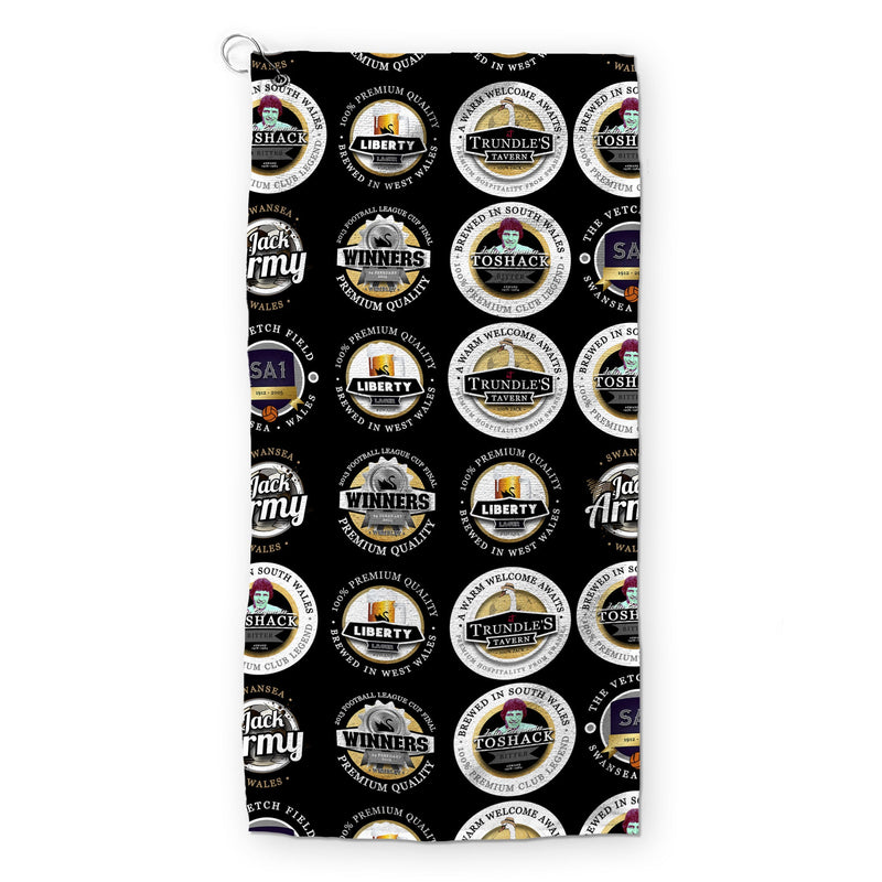 Swansea - Football Legends - Retro Lightweight, Microfibre Golf Towel