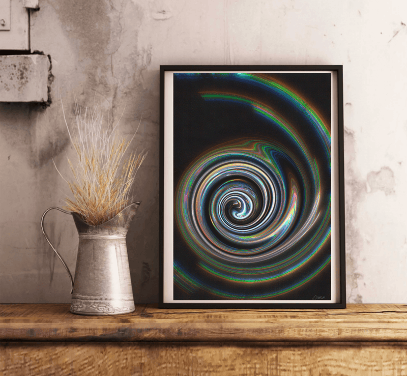 Kaleidoscope Swirl Art Print | Vibrant Abstract Wall Decor