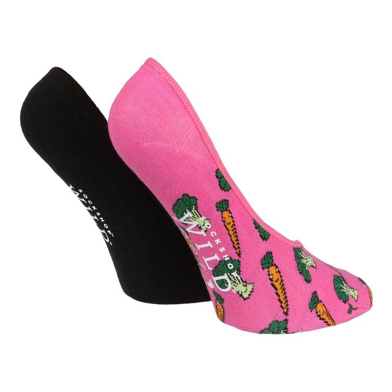 2 Pack Ladies Cotton Socks with Vegetables on Them
