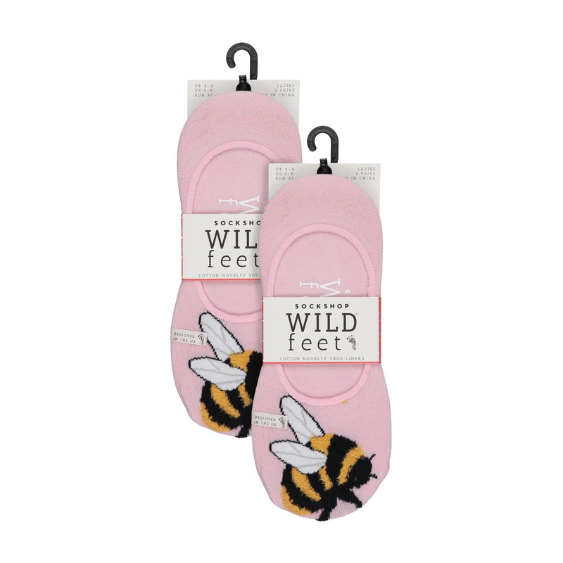 4 Pack Ladies Novelty No Show Socks: Summer Cotton Socks with Heel Grip