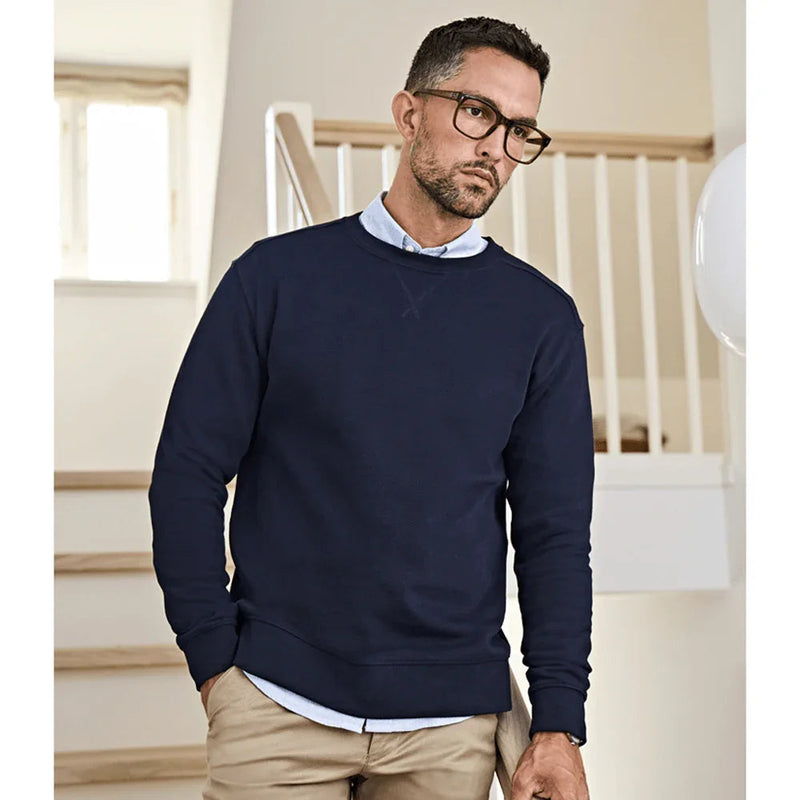 Tee Jays 5504 Ribbed Interlock Crew Neck Sweatshirt