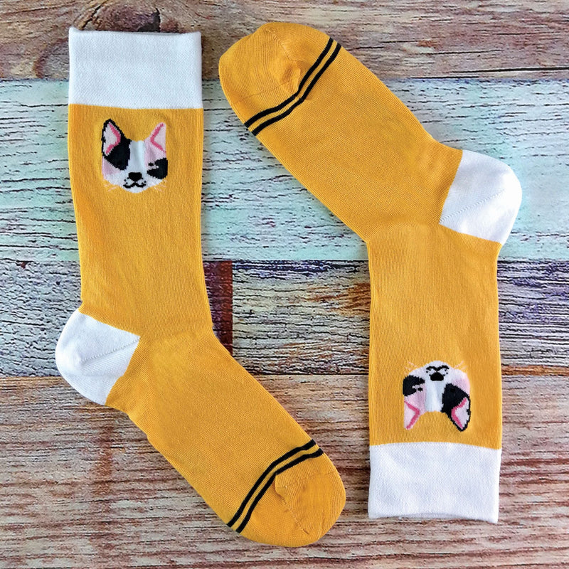 1 Pack Ladies Novelty Cat & Dog Patterned Socks