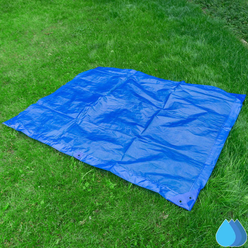 4m x 5m Blue LLDPE Tarpaulins, M-Grade 100 GSM