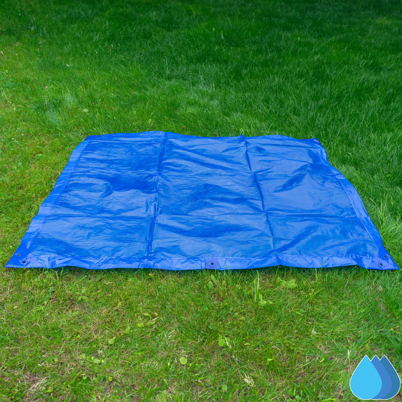 4m x 5m Blue LLDPE Tarpaulins, M-Grade 100 GSM