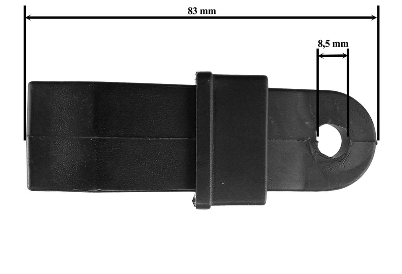 Tarpaulin Slide Fastening Clip Black