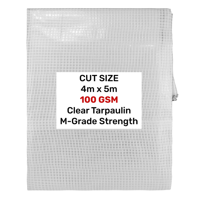 Clear M-Grade Tarpaulin 4m x 5m