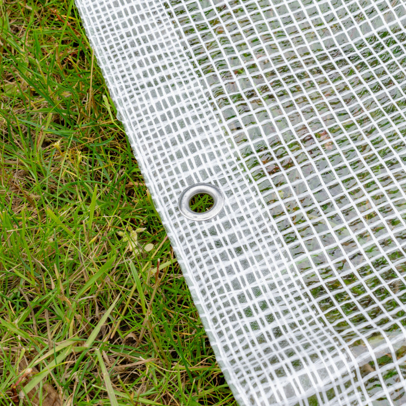 Clear M-Grade Tarpaulin with Bungee Balls (Black)