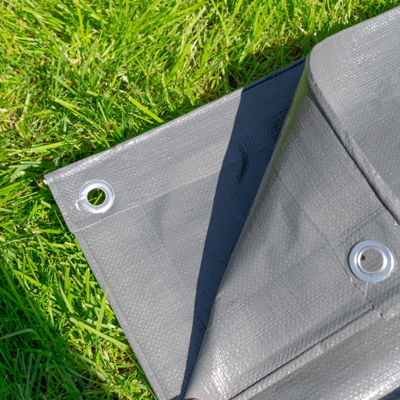 L-Grade Grey Tarpaulin 2m x 2m