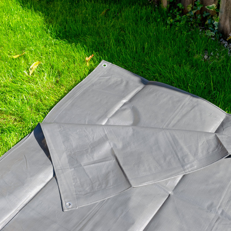 L-Grade Grey Tarpaulin 5m x 8m