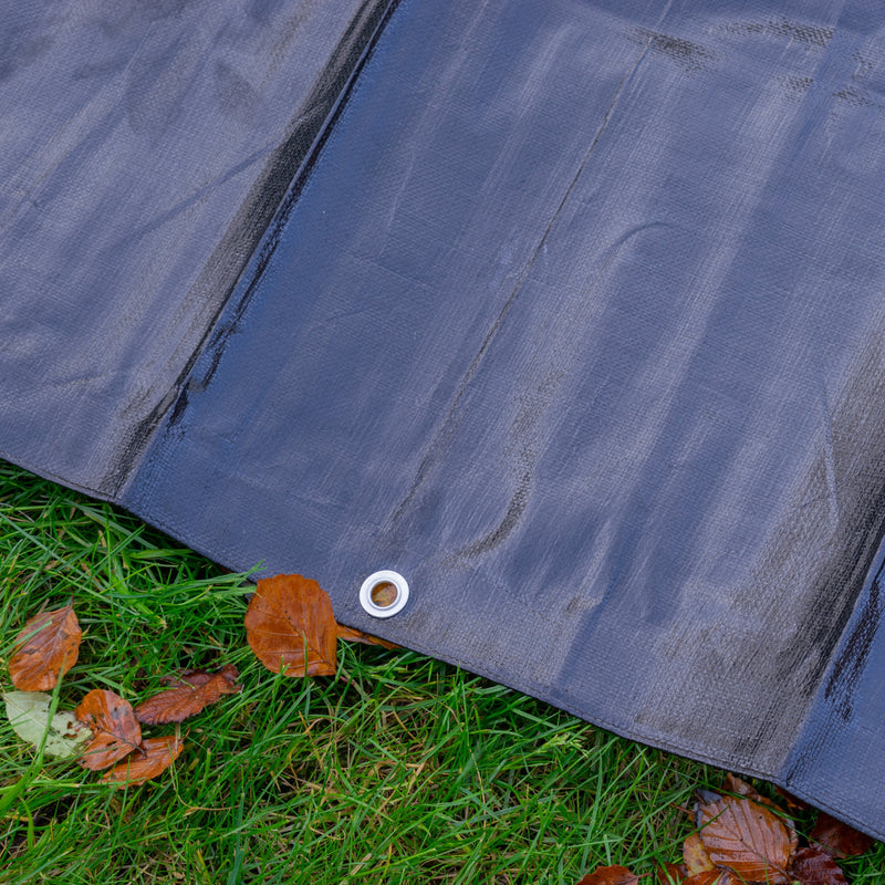 L-Grade Black Silver Tarpaulin 4m x 5m