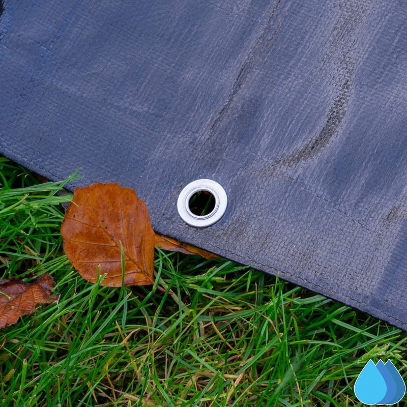 5m x 8m Black & Silver Tarpaulins, L-Grade 220 GSM