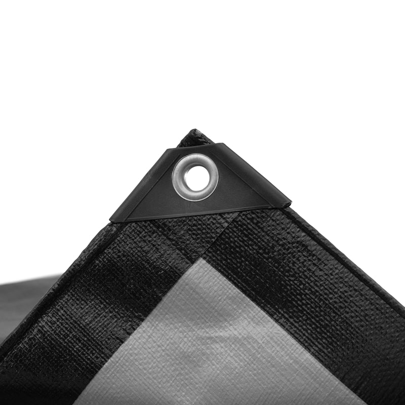 L-Grade Black Silver Tarpaulin 3m x 5m