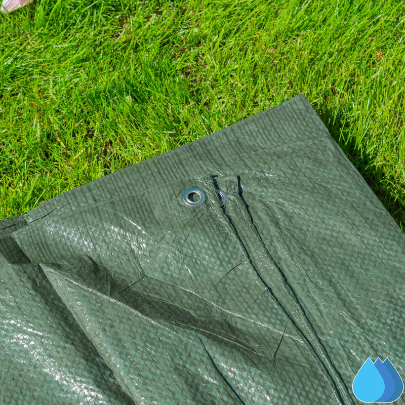 5m x 5m Green Tarpaulins, S-Grade 50 GSM