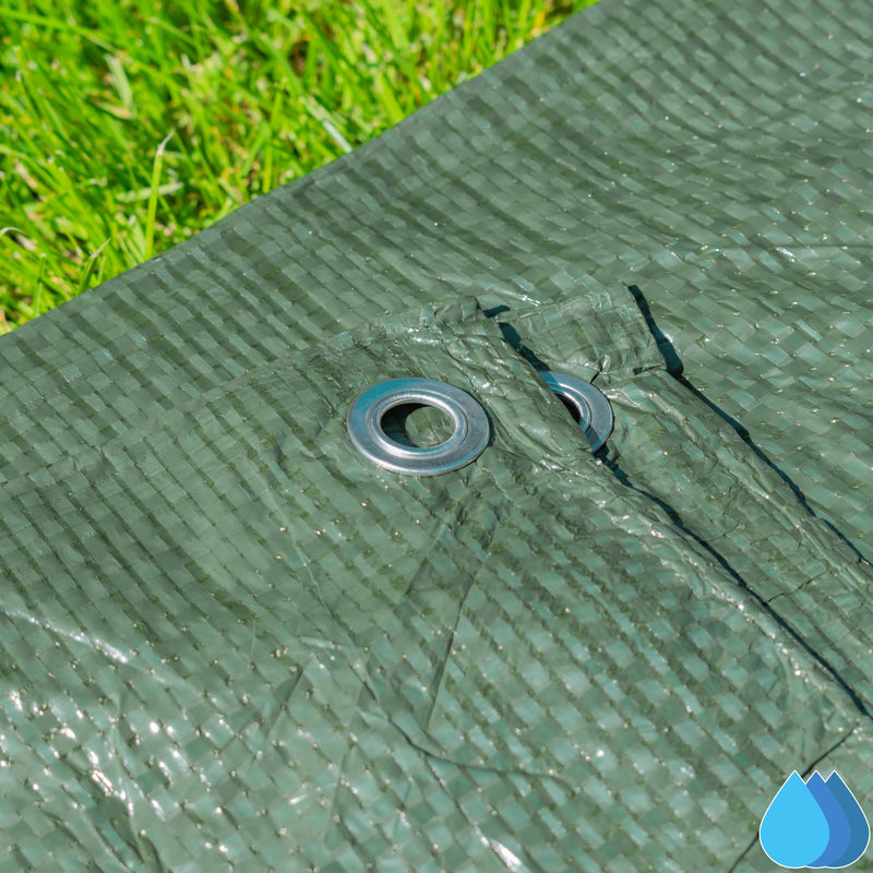 4m x 5m Green Tarpaulins, S-Grade 50 GSM