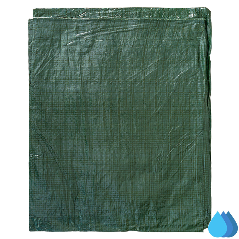 5m x 5m Green Tarpaulins, S-Grade 50 GSM