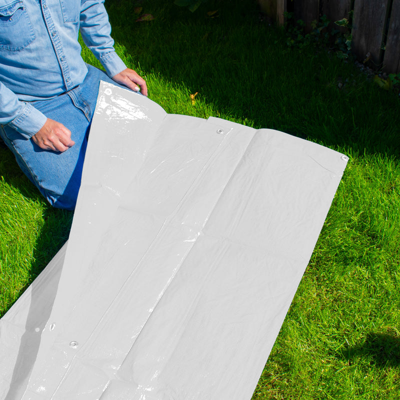 M-Grade White Tarpaulin 3m x 3m