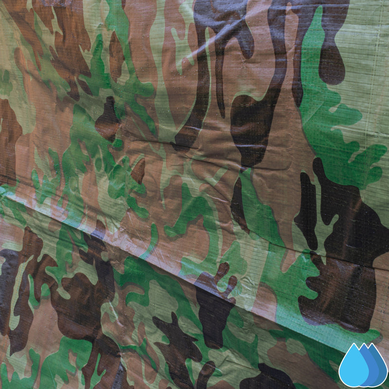 5m x 6m Camouflage Tarpaulins, M-Grade 90 GSM
